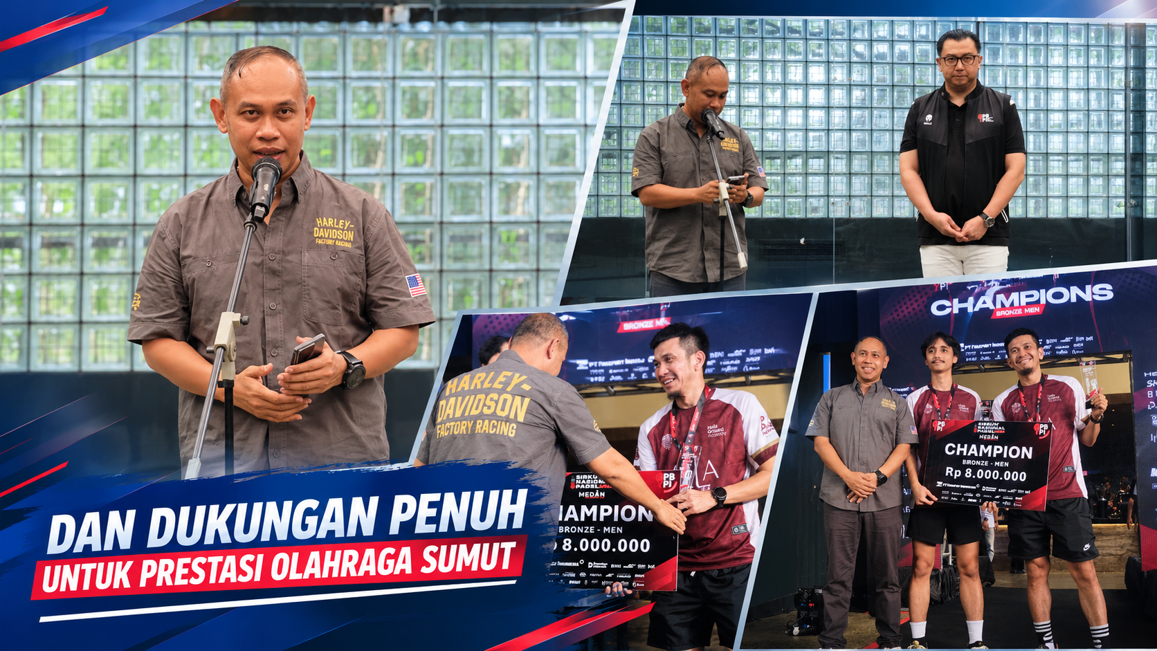 Kadisporasu Wakili Gubernur Sumut di Awarding Sirnas Padel 2026